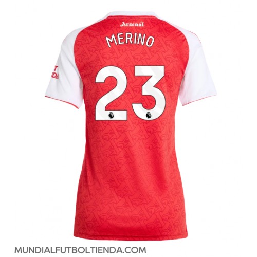 Camiseta Arsenal Mikel Merino #23 Primera Equipación Replica 2025-26 para mujer mangas cortas